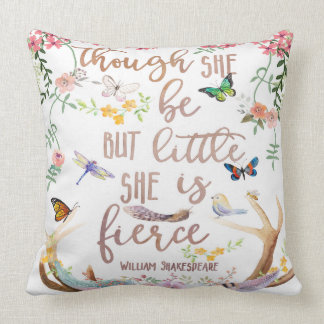 Little Fierce Boho Woodland Girl Nursery Pillow