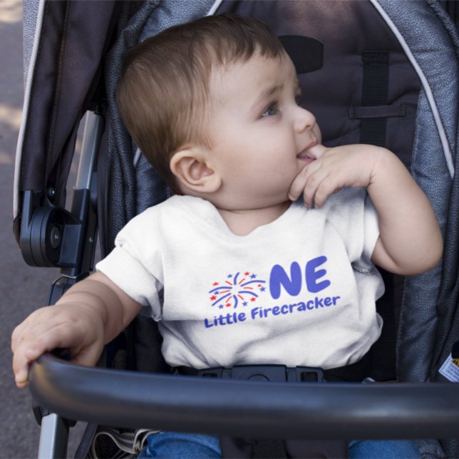 Little Firecracker 1st Birthday Baby T-Shirt (Creator Uploaded)