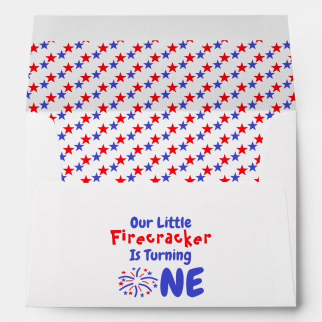 Little Firecracker 1st Birthday Envelope (Back (Bottom))