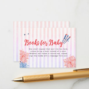  Little Firecracker 4th July Books for Baby  Enclosure Card