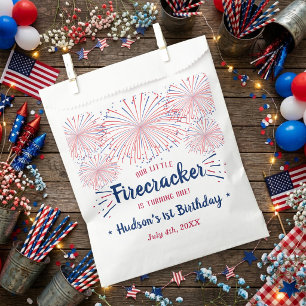 Little Firecracker 4th Of July 1st Birthday Favour Bags