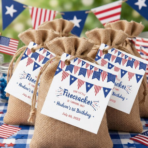 Little Firecracker 4th Of July 1st Birthday Favour Tags
