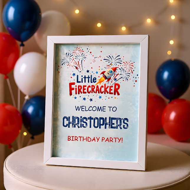 Little Firecracker 4th of July Party Welcome Poster (Creator Uploaded)