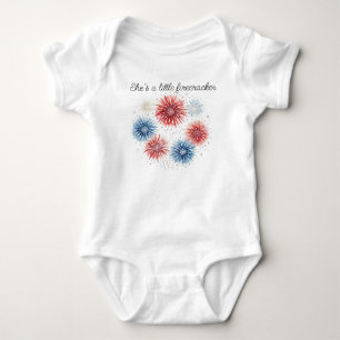 Little firecracker baby bodysuit