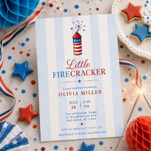 Little Firecracker Baby Shower Invitation