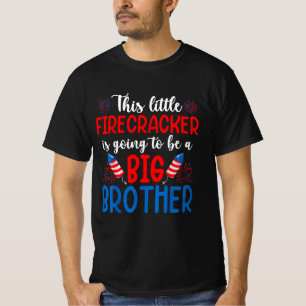 Little Firecracker Big Brother Pregnancy Reveal  T-Shirt