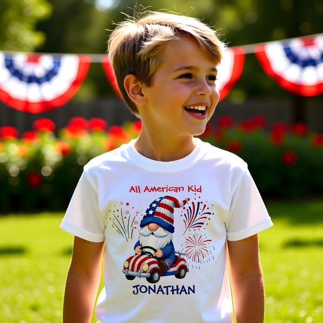 Little Firecracker Gnome Kid  T-Shirt (Creator Uploaded)