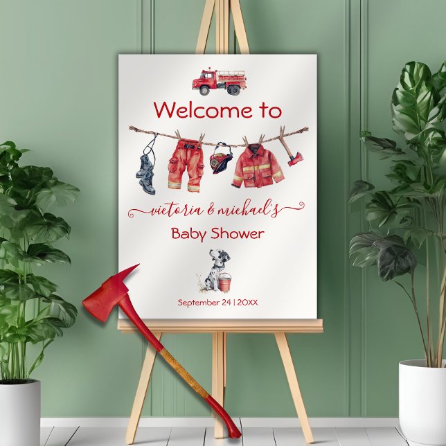 Little Firefighter Baby Shower Welcome sign (Creator Uploaded)