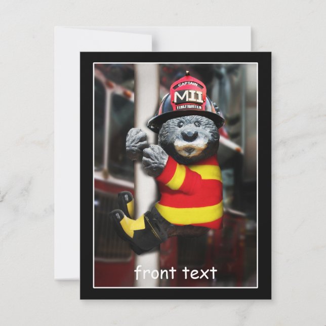Little Firefighter Invitation (Front)
