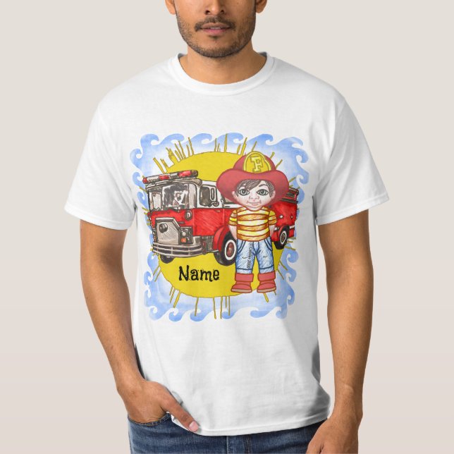 Little Firefighter  T-Shirt (Front)