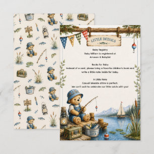 Little Fisherman Baby Shower Little Details Enclosure Card