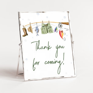 Little Fisherman Baby Shower Thank you for Coming Poster