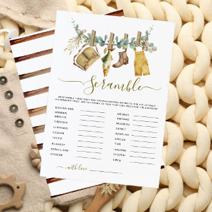 Little Fisherman Baby Shower Unscramble Word Game 