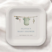 Little Fisherman Clothesline Baby Shower Party