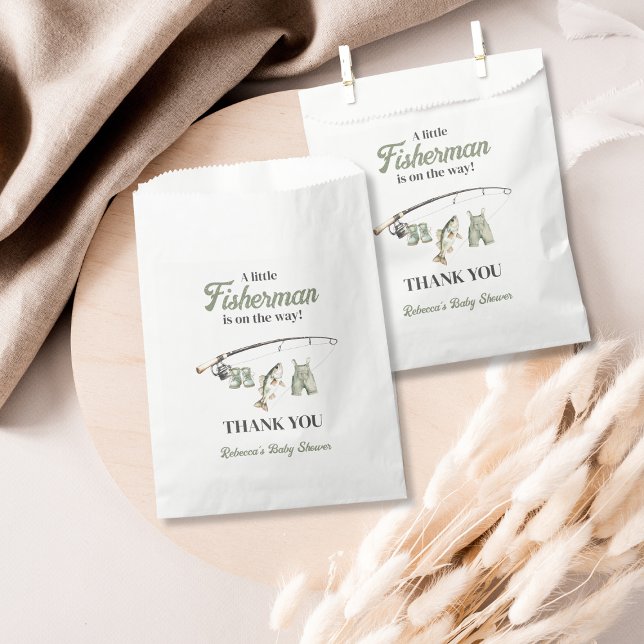 Little Fisherman Clothesline Fishing Baby Shower Favour Bags (Creator Uploaded)