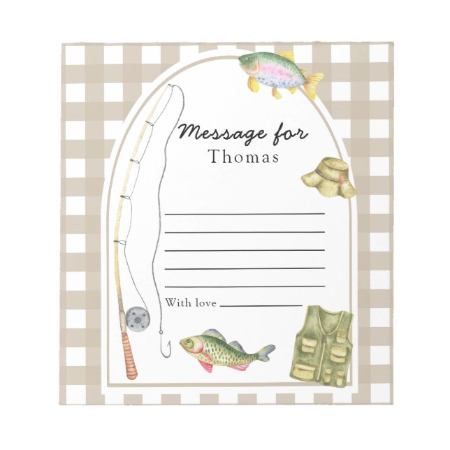 Little Fisherman Time Capsule Message Notepad (Front)