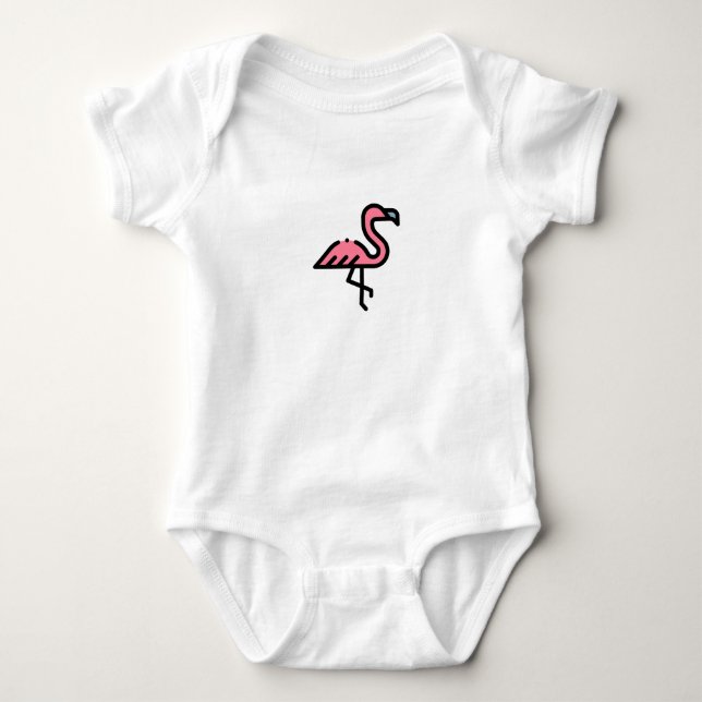 Little Flamingo Baby Bodysuit (Front)