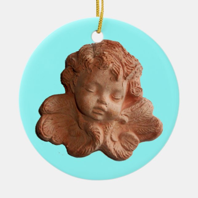 LITTLE FLORENTINE ANGEL CERAMIC TREE DECORATION (Front)