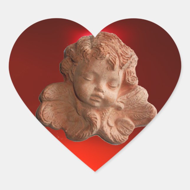LITTLE FLORENTINE  ANGEL HEART STICKER (Front)