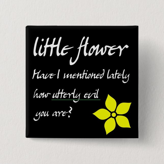 Little flower 15 cm square badge (Front)