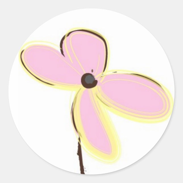 Little Flower Classic Round Sticker (Front)
