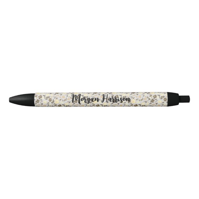 little flowers black ink pen (Front)