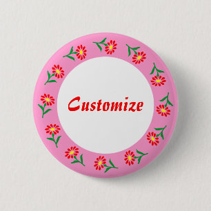 Little Flowers Template 6 Cm Round Badge