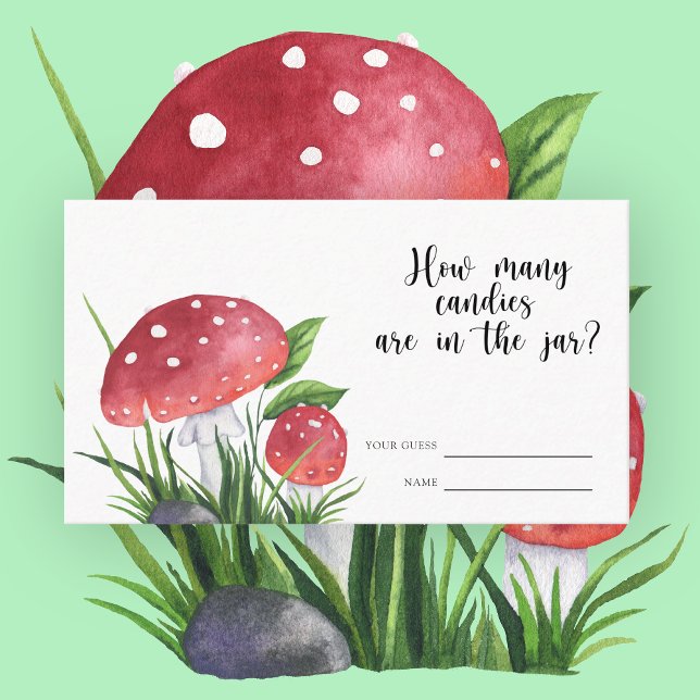 Little fly agaric - guess how many candies enclosure card (Creator Uploaded)