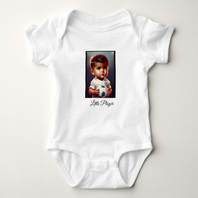 little football player t-shirt  baby bodysuit (Front)