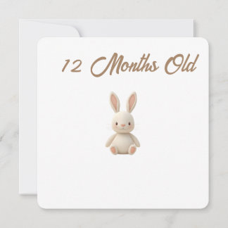 Little Forest Friends Baby Milestone Card –12 Mont