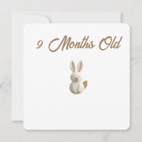 Little Forest Friends Baby Milestone Card – 9 Mont