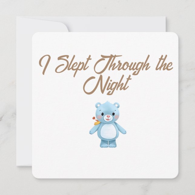 Little Forest Friends Baby Milestone Card –I Slept (Front)