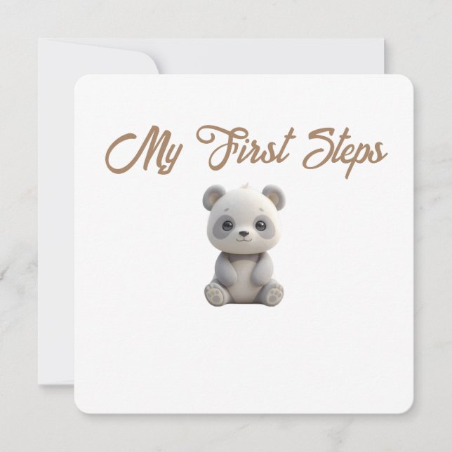 Little Forest Friends Baby Milestone Card –My Firs (Front)