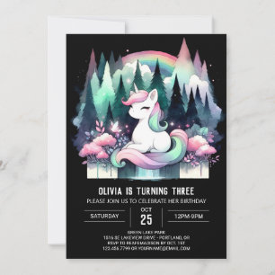 Little Forest Horse Birthday Invitation