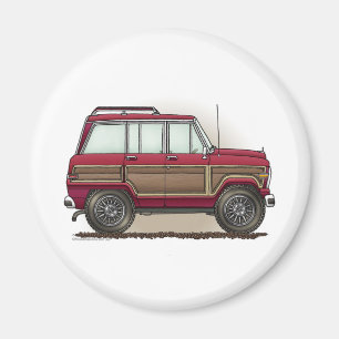 Little Four Wheel Station Wagon Magnet