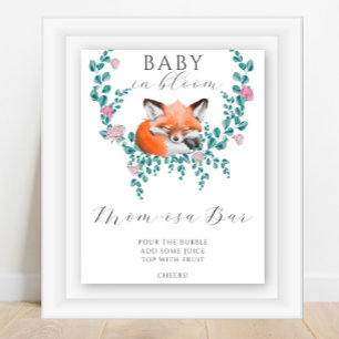 Little fox baby shower - Mum-Osa bar Poster