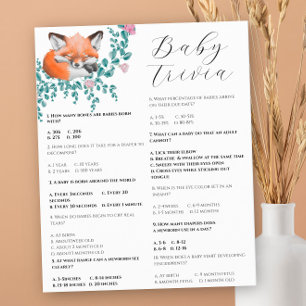 Little fox - Baby Trivia   Baby Shower Game