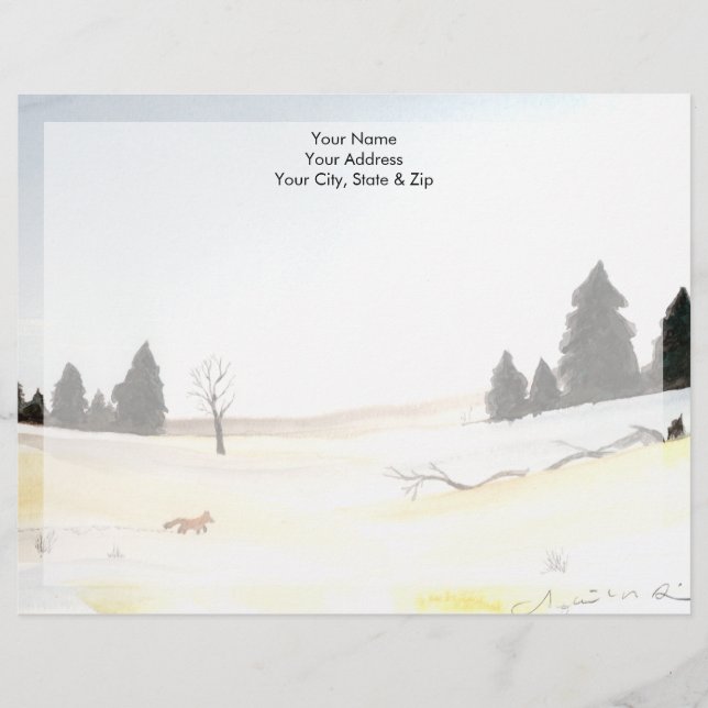 Little Fox Customized Letterhead (Front)