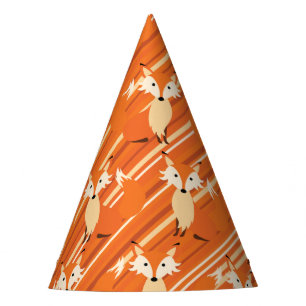 Little Fox Cute Colourful 1st Birthday Party Theme Party Hat
