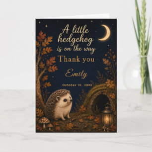 Little Fox Fall Baby Shower Thank You Card