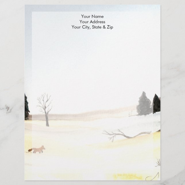 Little Fox Letterhead Template (Front)