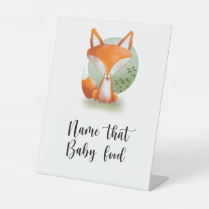 Little Fox - Name that Baby food Pedestal Sign