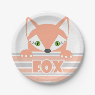 Little Fox Paper Plate