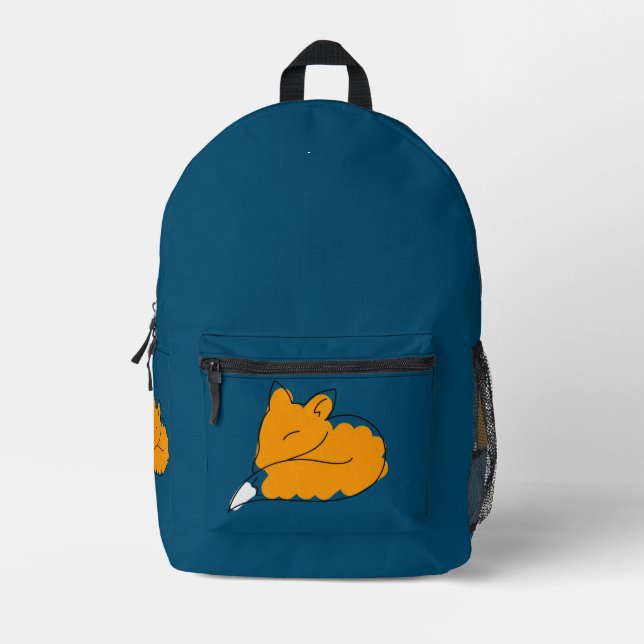 Little fox  printed backpack (Front)