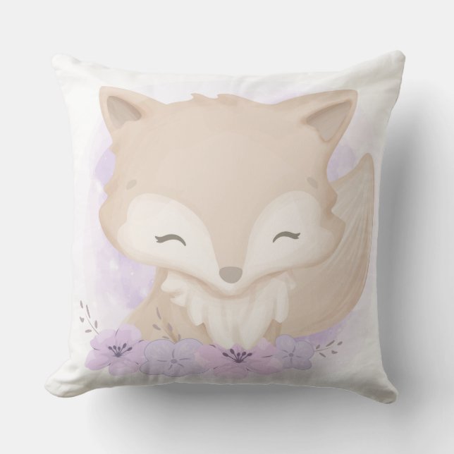 Little Fox Sweet Dreams Pillow (Front)