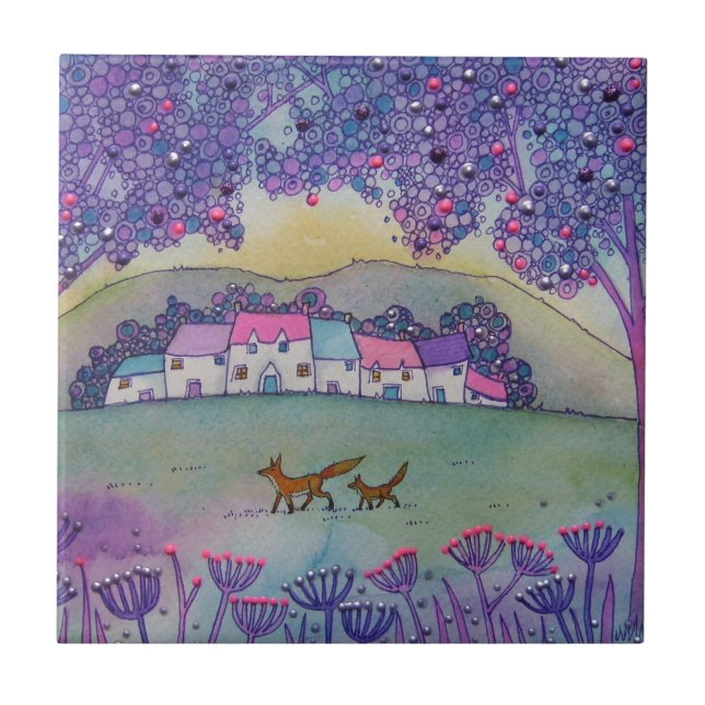 Little Foxes Tile (Front)