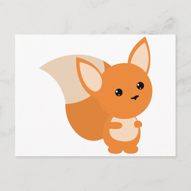 Little Foxy Poo Postcard (Front)