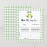Little Frog baby shower - Name that Baby Song