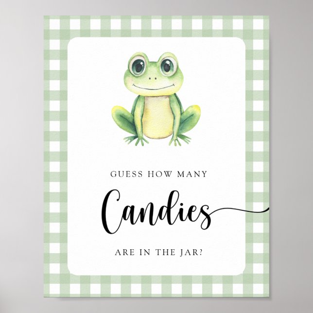 Little frog - guess how many candies poster (Front)