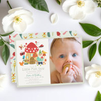 Little Fun Guy Gnome Mushroom Photo 1st Birthday
